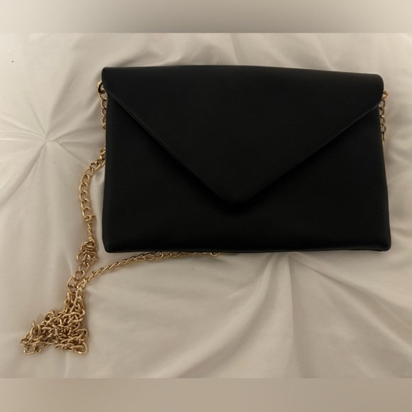 A New Day Black Clutch with Gold Chain - Picture 1 of 2